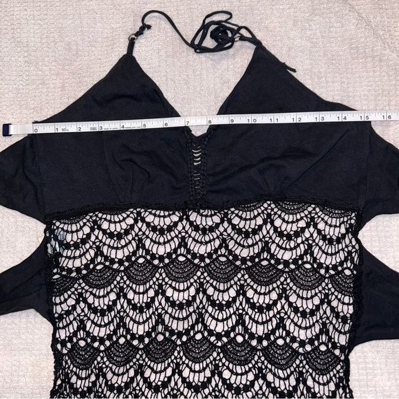 Bolli Imports festival Cut out lace Boho Shambhala backless halter top - Picture 9 of 12